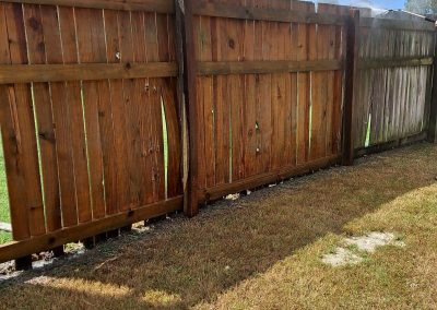 Hot water pressure wash fence Brisbane